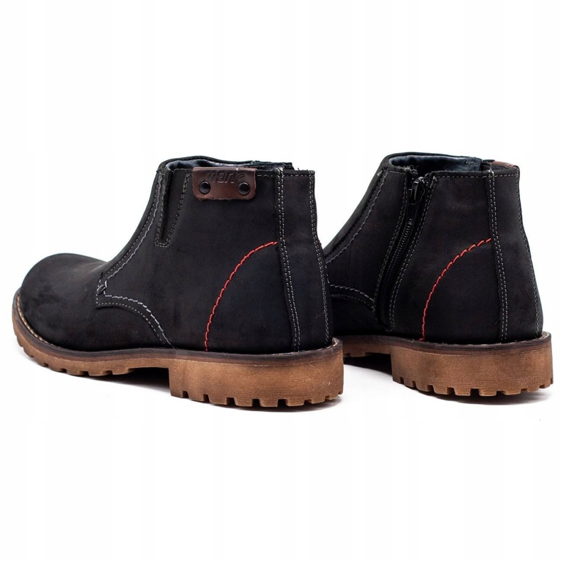 Olivier Cizme pentru bărbați 815 pantofi din piele neagră negru 4