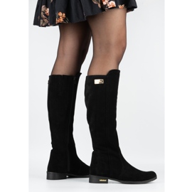 Olivier Cizme izolate pentru femei la modă negru negru negru 1