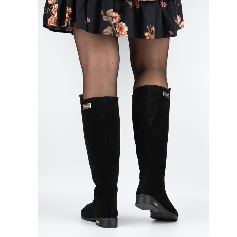 Olivier Cizme izolate pentru femei la modă negru negru negru 2