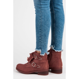 Ideal Shoes Cizme cu fundite roz 2