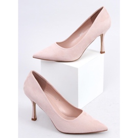 PA1 Stiletto dama din piele intoarsa Giorgia Beige bej 1