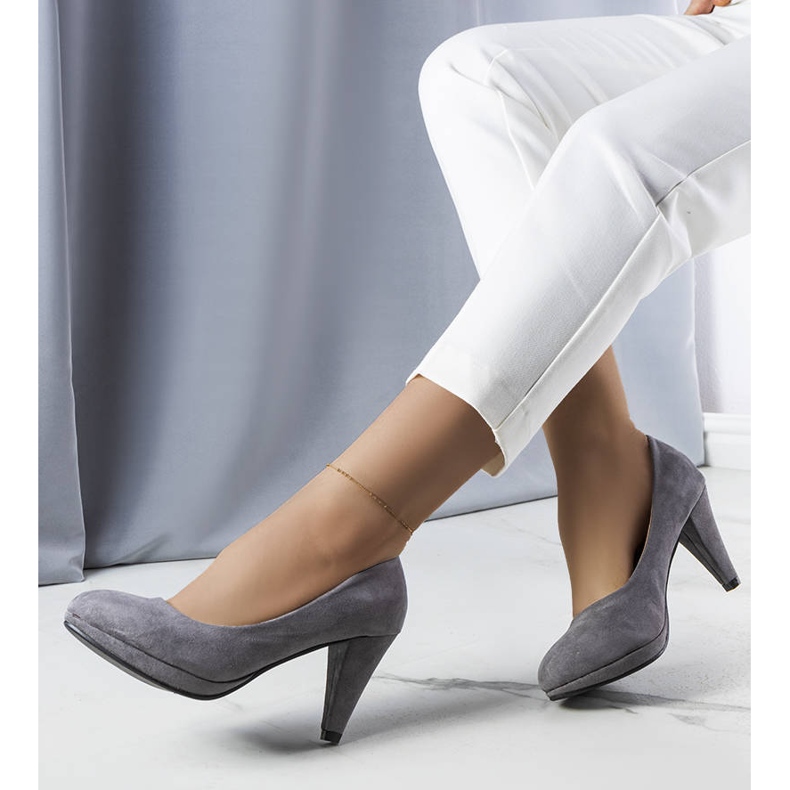 PA1 Pompe gri cu toc înalt de la Freya 1