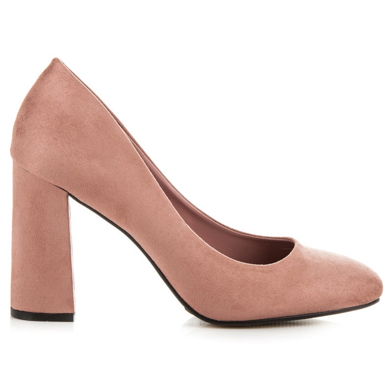 Seastar Pompe din piele de căprioară roz 1