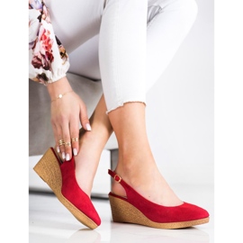 Goodin Pompe confortabile cu pană roșu 2