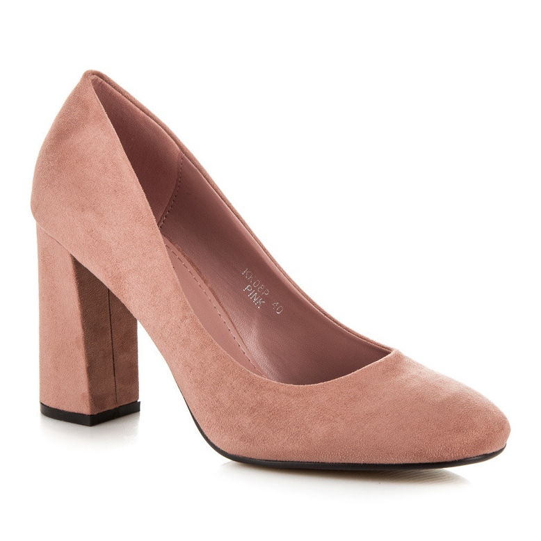 Seastar Pompe din piele de căprioară roz 2