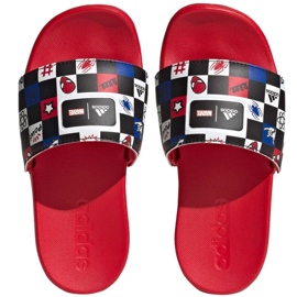 Șlapi Adidas Adilette Comfort Spiderman K HP7758 roșu 1