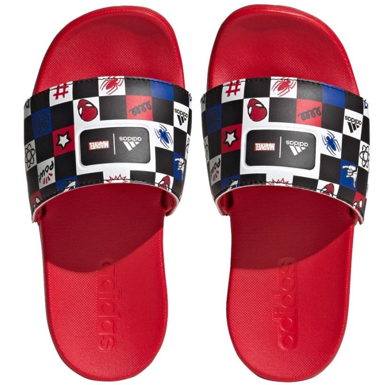 Șlapi Adidas Adilette Comfort Spiderman K HP7758 roșu 1