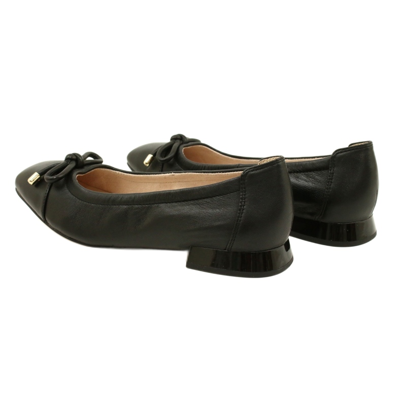 Pantofi de damă balerină Caprice cu fundă 9-22104-20 040 Negru 3
