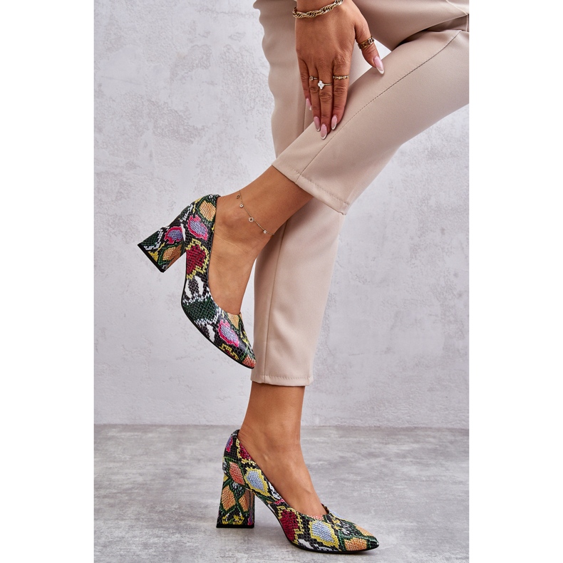 Lewski Shoes Pompi De Piele In Model Serpe Pantofi Stânga 3277 Multicolor 1 Lewski Shoes Pompi De Piele In Model Serpe Pantofi Stânga 3277 Multicolor 1