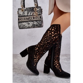 Lewski Shoes Cizme ajurate din piele intoarsa Pantofi Leski 3234 Negru 2 Lewski Shoes Cizme ajurate din piele intoarsa Pantofi Leski 3234 Negru 2