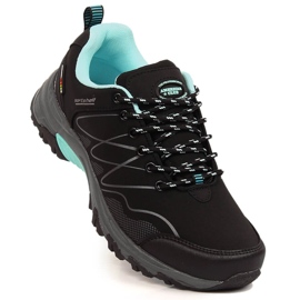 Pantofi de trekking impermeabili pentru femei American Club black mint negru verde 1