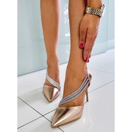 Tocuri asimetrice Lucille Champagne roz 1