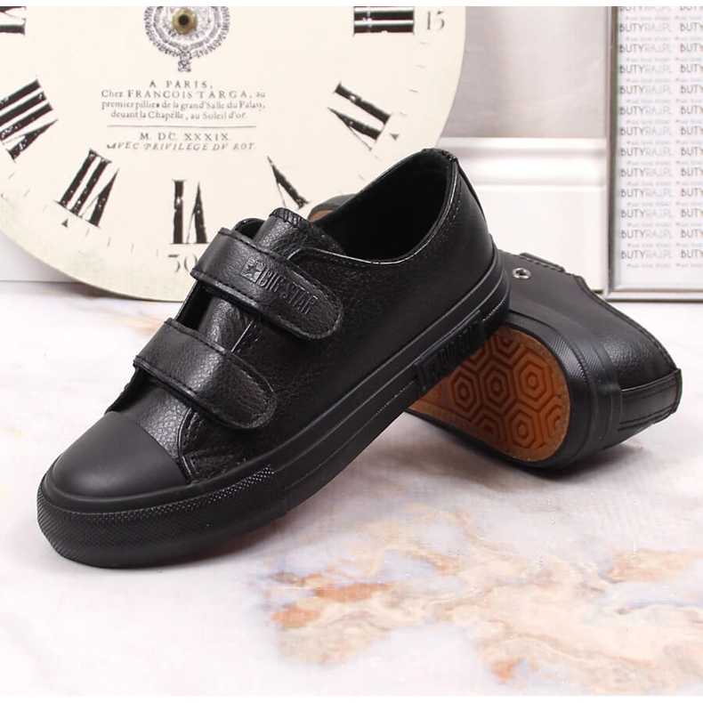 Adidasi copii din piele ecologica cu Velcro negru Big Star KK374092 1 Adidasi copii din piele ecologica cu Velcro negru Big Star KK374092 1