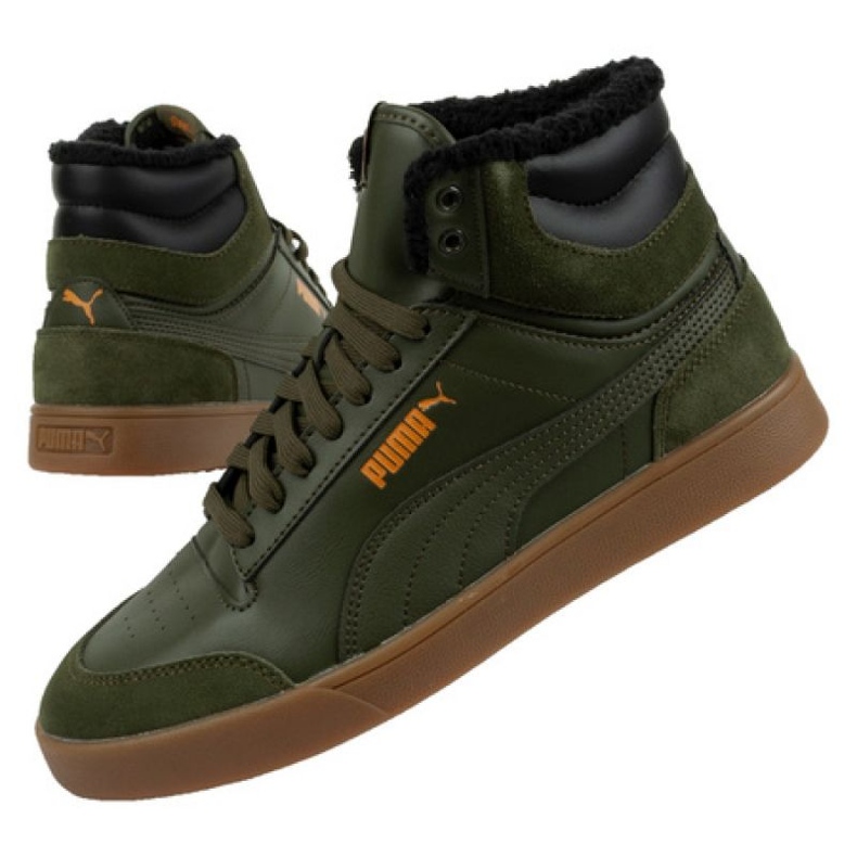 Pantofi Puma Shuffle Mid iarna 387609 02 verde 1