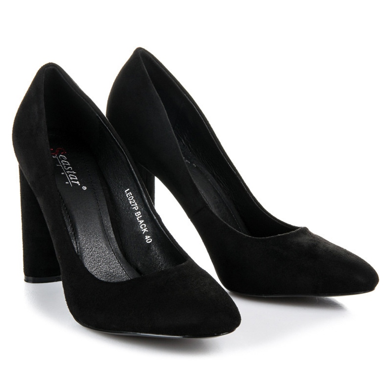 Seastar Pompele din piele de căprioară negru 2