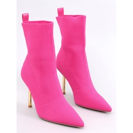 BM Cizme cu toc inalt cu partea superioara elastica Cassidy Fuchsia roz 5