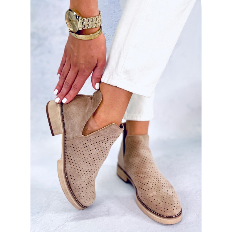 BM Cizme de primăvară ajurate Neve Khaki bej kaki 1