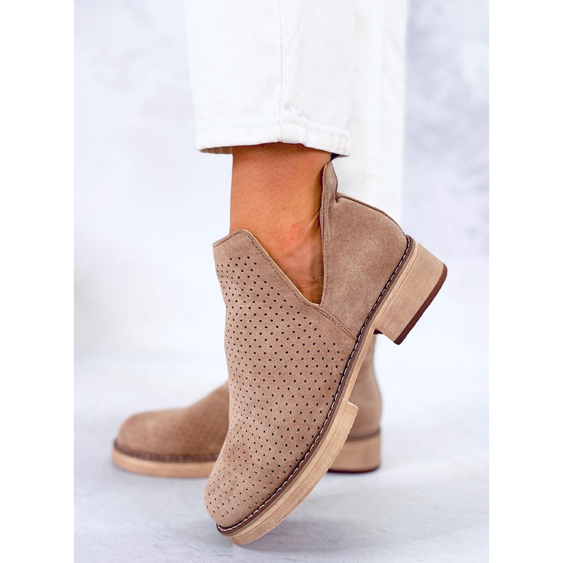 BM Cizme de primăvară ajurate Neve Khaki bej kaki 2