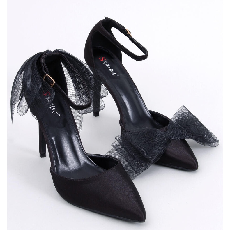 BM Ace cu fundite din tul Sheena Black negru 1 BM Ace cu fundite din tul Sheena Black negru 1