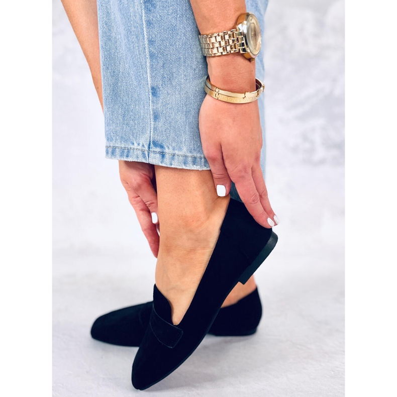 BM Mocasini Class Black din piele intoarsa negru 1