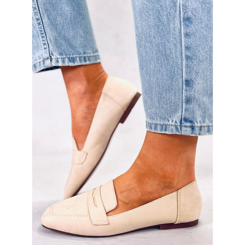 Mocasini clasici din piele intoarsa Class Beige bej 1