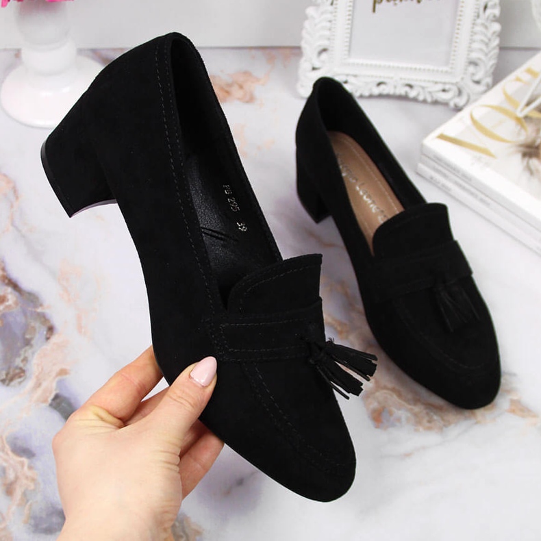 Brogues dama din piele intoarsa neagra de la Sergio Leone negru 1