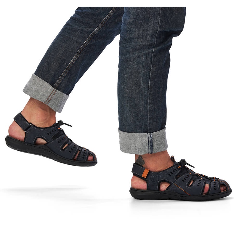 Rieker 22021-14 sandale bleumarin pentru barbati albastru 1