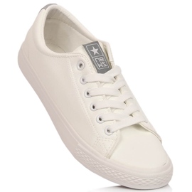 Tenisi din piele ecologica alb NEWS 1