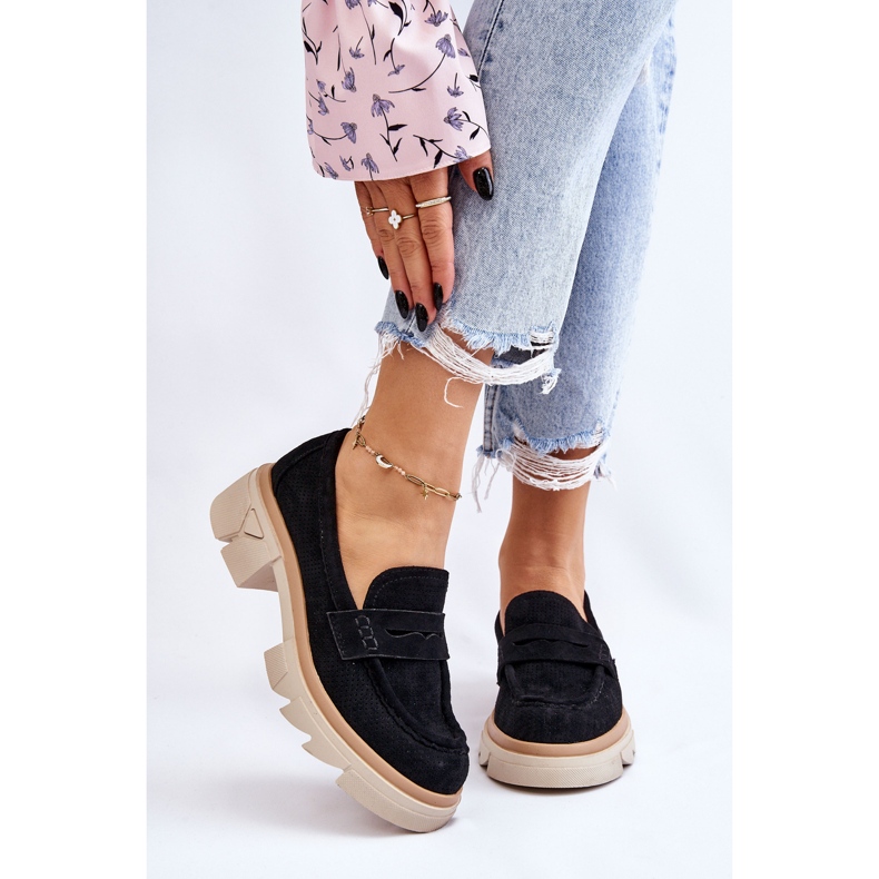 PM1 Mocasini de dama Pantofi cu toc plat Fletcher negru 2 PM1 Mocasini de dama Pantofi cu toc plat Fletcher negru 2