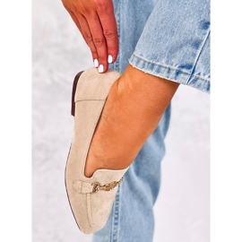 BM Mocasini de dama Rhona Beige cu catarama bej 1