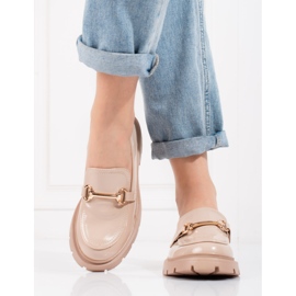 Pantofi lacuiti bej de la Shelovet 1