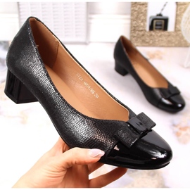 Pompe de damă negre cu toc înalt Vinceza 10517 negru 1