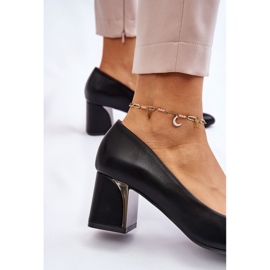 PS1 Pompe Elegante Pe Toc Negru Emma 9