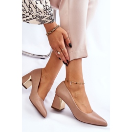 PS1 Pompi Eleganti Pe Toc Bej Inchis Emma 1