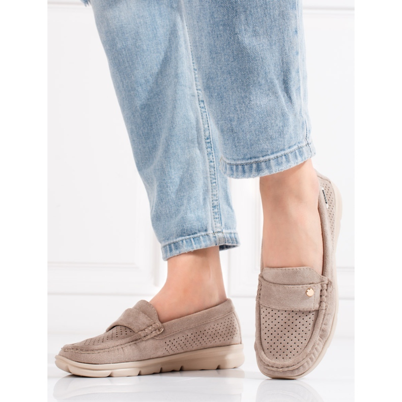 Goodin Mocasini de dama Shelovet bej deschis 1