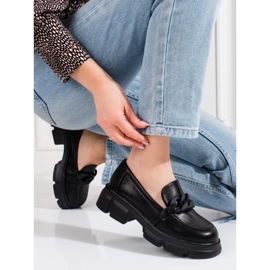 Goodin Mocasini de dama Shelovet cu lant negru 1