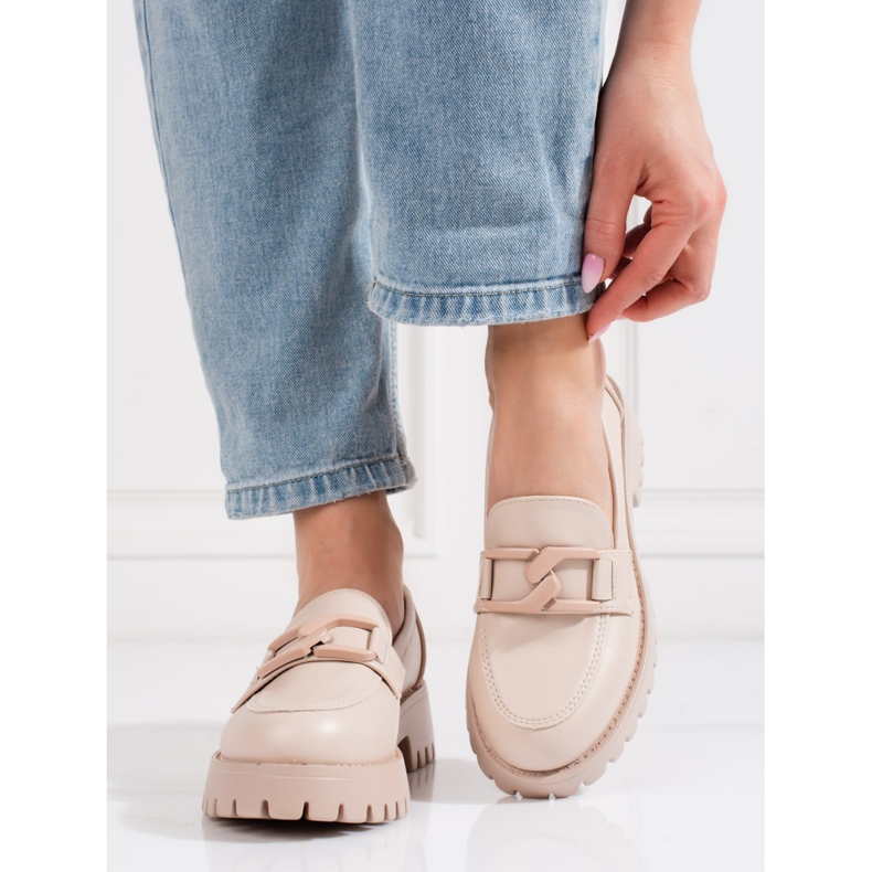 Goodin Pantofi de damă bej Shelovet cu platformă 1