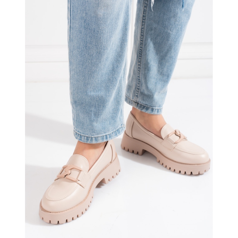 Goodin Pantofi de damă bej Shelovet cu platformă 2