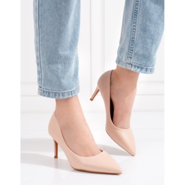 Tocuri înalte de damă Shelovet bej clasic 1