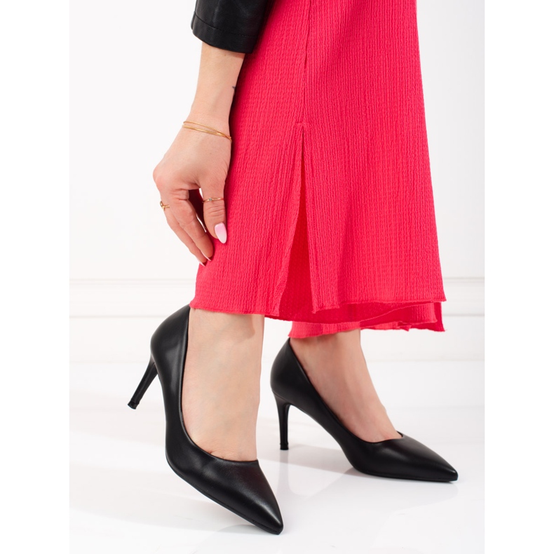 Tocuri înalte pentru femei Shelovet negre clasice negru 1