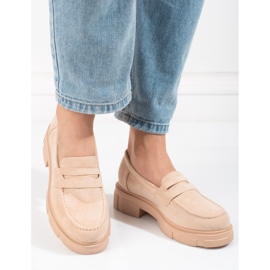 Pantofi dama Shelovet piele intoarsa bej 1