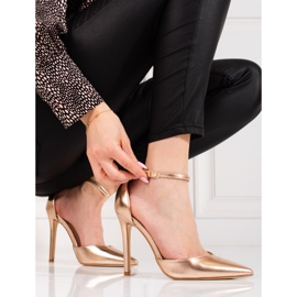 Tocuri de damă Shelovet aurii prinse în jurul gleznei de aur 2