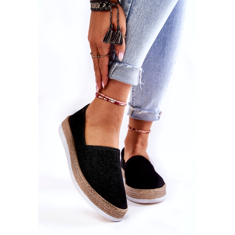 Pantofi de damă Slip On Big Star KK276008 Negri negru 1