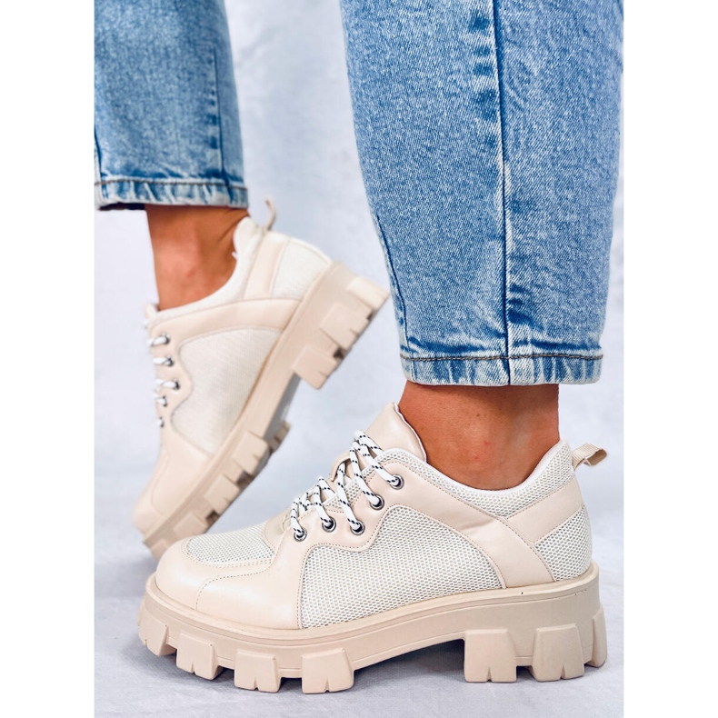 BM Mocasini cu talpa inalta Asger Beige bej 2