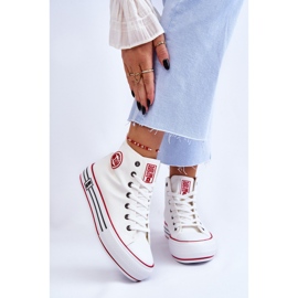 Pantofi de damă cu platformă textilă înaltă Big Star LL274185 alb 1