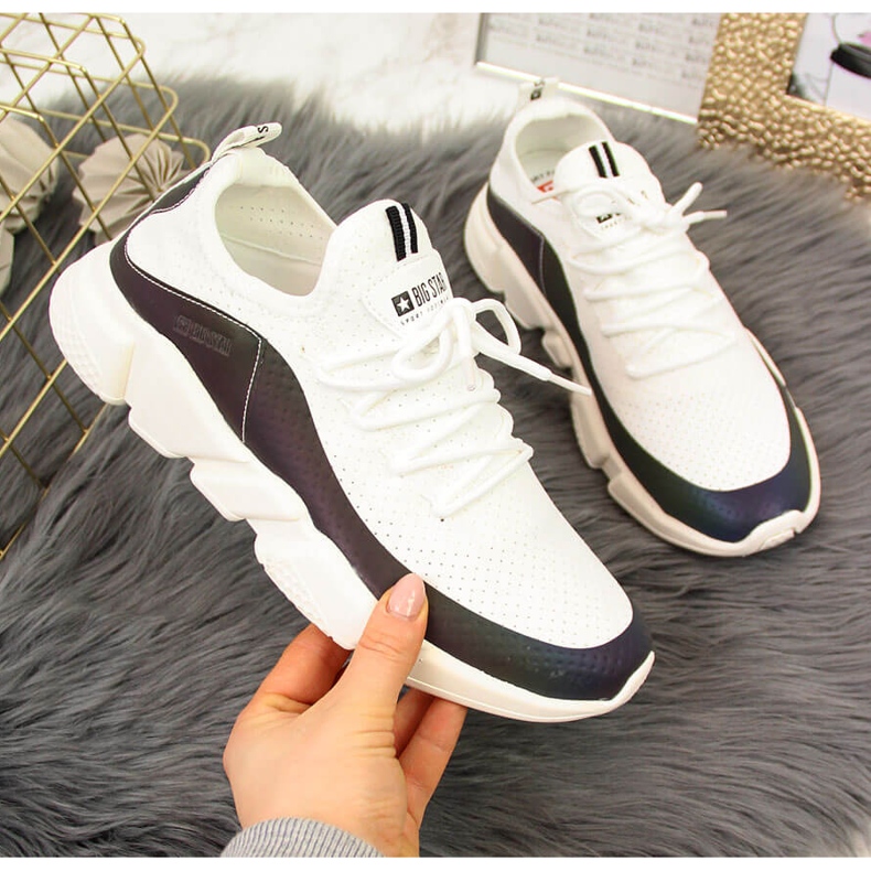 Pantofi sport de damă Big Star FF274A052 albi 2