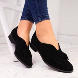 Pantofi de dama cu fundita neagra Jezzi negru 1