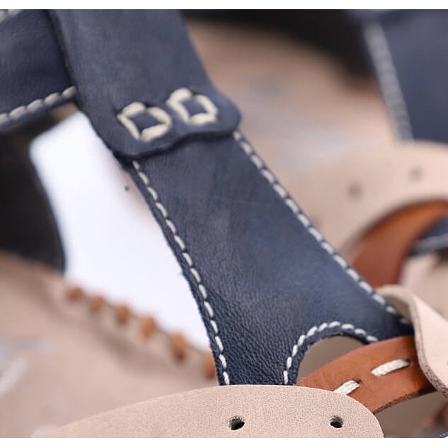 Sandale plate de damă confortabile cu Velcro Rieker M1655-14 bej 1