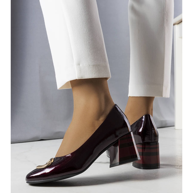 BM Pompi din piele lacuita bordeie de la Kathleen roșu 1 BM Pompi din piele lacuita bordeie de la Kathleen roșu 1