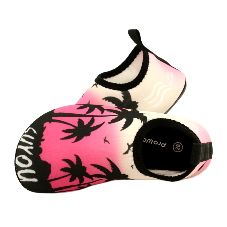 Pantofi de apă ProWater roz-negru din neopren 4